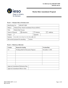 Market Rule Amendment Proposal – P 1