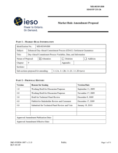 Market Rule Amendment Proposal – P 1