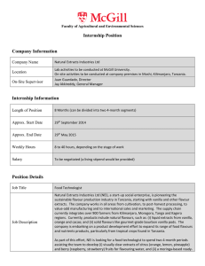 Internship Position Company Information Company Name