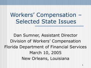 Workers’ Compensation – Selected State Issues
