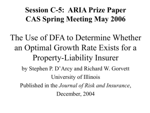 The Use of DFA to Determine Whether Property-Liability Insurer