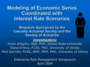 Modeling of Economic Series Coordinated with Interest Rate Scenarios Research Sponsored by the