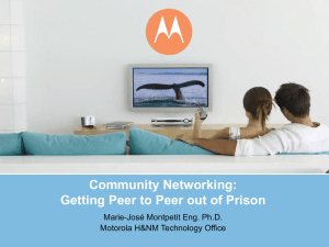 Community Networking: Getting Peer to Peer out of Prison