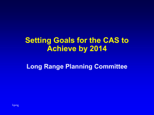 Setting Goals for the CAS to Achieve by 2014 kpmg