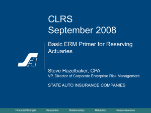 CLRS September 2008 Basic ERM Primer for Reserving Actuaries