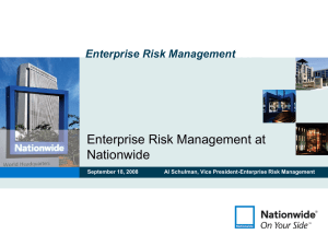 DEPARTMENT NAME Enterprise Risk Management at Nationwide Enterprise Risk Management