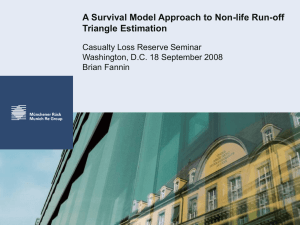 A Survival Model Approach to Non-life Run-off Triangle Estimation