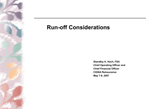 Run-off Considerations