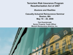 Terrorism Risk Insurance Program Reauthorization Act of 2007 Illusions and Realities