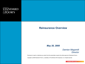 Reinsurance Overview Damien Magarelli Director May 20, 2008