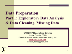 Data Preparation Part 1: Exploratory Data Analysis &amp; Data Cleaning, Missing Data