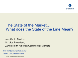 The State of the Market… Jennifer L. Tomilin Sr. Vice President,