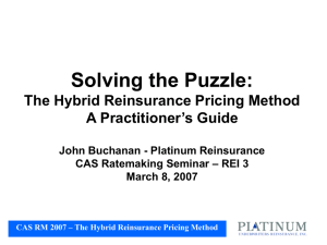 Solving the Puzzle: The Hybrid Reinsurance Pricing Method A Practitioner’s Guide