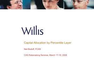 Capital Allocation by Percentile Layer Neil Bodoff, FCAS