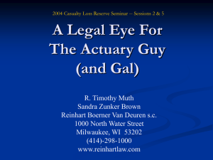 A Legal Eye For The Actuary Guy (and Gal)