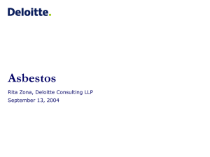 Asbestos Rita Zona, Deloitte Consulting LLP September 13, 2004