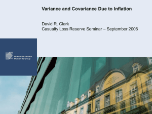 Variance and Covariance Due to Inflation David R. Clark – September 2006