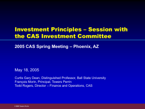 Investment Principles – Session with the CAS Investment Committee – Phoenix, AZ