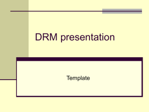 DRM presentation Template