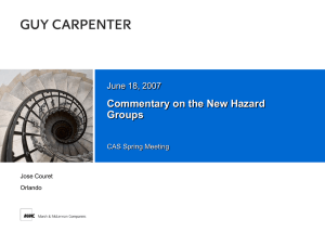 Commentary on the New Hazard Groups June 18, 2007 CAS Spring Meeting