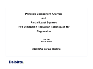 Principle Component Analysis and Partial Least Squares Two Dimension Reduction Techniques for