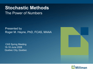 Stochastic Methods The Power of Numbers Presented by