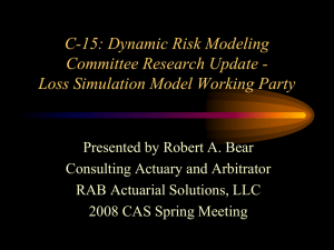 C-15: Dynamic Risk Modeling Committee Research Update -