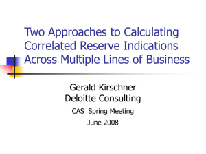 Two Approaches to Calculating Correlated Reserve Indications Across Multiple Lines of Business