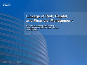 Linkage of Risk, Capital, and Financial Management –