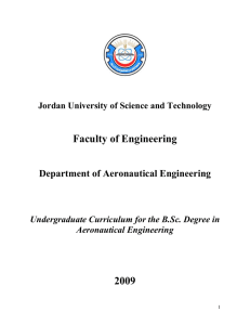 Faculty of Engineering 2009 Department of Aeronautical Engineering