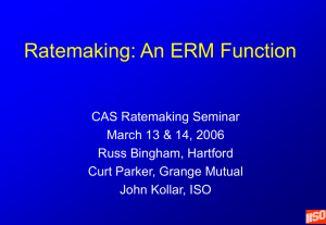 Ratemaking: An ERM Function