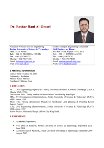 Dr. Bashar Hani Al-Omari