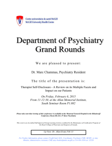 W e   a r e   p... Dr. Marc Chammas, Psychiatry Resident