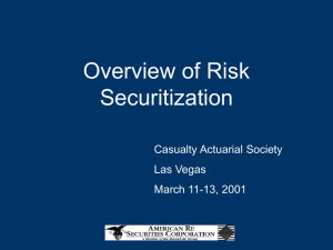 Overview of Risk Securitization Casualty Actuarial Society Las Vegas