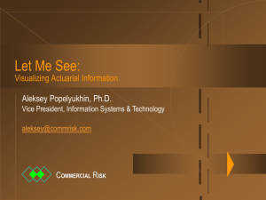 Let Me See: Visualizing Actuarial Information Aleksey Popelyukhin, Ph.D. C