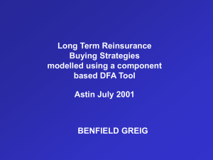 Long Term Reinsurance Buying Strategies modelled using a component based DFA Tool