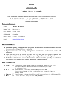 Curriculum Vitae Professor Marwan M. Muwalla