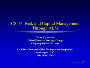 CS-14: Risk and Capital Management Through ALM