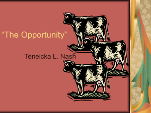 “The Opportunity” Teneicka L. Nash