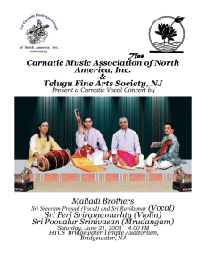 Carnatic Music Association of North America, Inc. &amp; Telugu Fine Arts Society, NJ