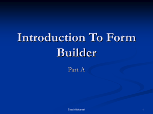 Introduction To Form Builder Part A 1