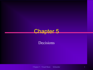 Chapter 5 Decisions 1