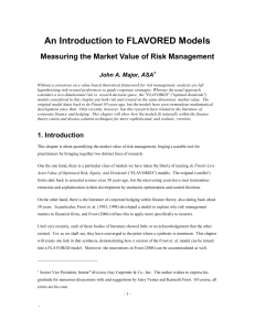 An Introduction to FLAVORED Models John A. Major, ASA