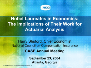 Nobel Laureates in Economics: The Implications of Their Work for Actuarial Analysis