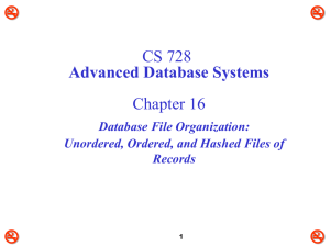  CS 728 Chapter 16 Advanced Database Systems