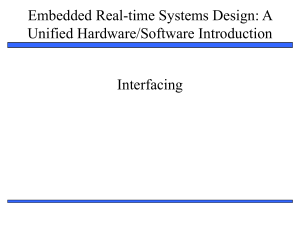 Embedded Real-time Systems Design: A Unified Hardware/Software Introduction Interfacing 1