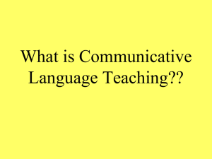 What is Communicative Language Teaching??
