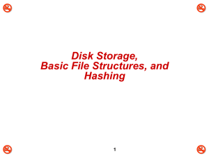 Disk Storage, Basic File Structures, and Hashing