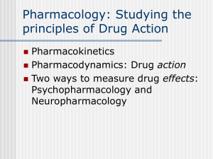 Pharmacology: Studying the principles of Drug Action Pharmacokinetics action