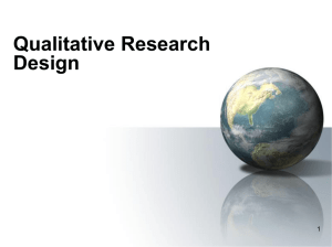 Qualitative Research Design 1